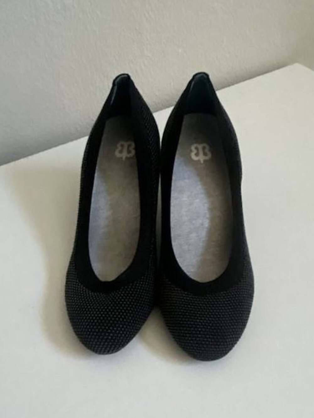 Betabrand Late to the Gate Comfort Heels Shoes, Black, Women's 7.5